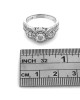 Round and Baguette Diamond Engagement Ring in White Gold